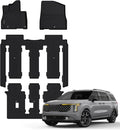 Floor Mats for 2022-2024 2025 KIA Carnival 8 Seats (Not for Prestige & Hybrid),TPE All Weather Protection 1st & 2nd 3rd Row Floor Liners Accessories,Black