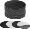 20-Pack Lamp Base Felt, 3 Inch Dia. 2mm Thick Self Adhesive Round Fabric Felt Pads for Lamp/Furniture/DIY, Non-Slip Fiber Backed Patch Circles with Adhesive Backing [Black]