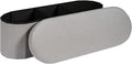 43.3 Inches Collapsible Ottoman with Storage, Bench with Storage Ottoman for Living Room, Bedroom & Entryway-Grey
