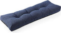 SUNROX LokGrip Non Slip Tufted Memory Foam Bench Cushion, FadeShield Water Resistant Durable Thicken Outdoor/Indoor Bench Seat Pads 59x16x4 inch, Heather Indigo