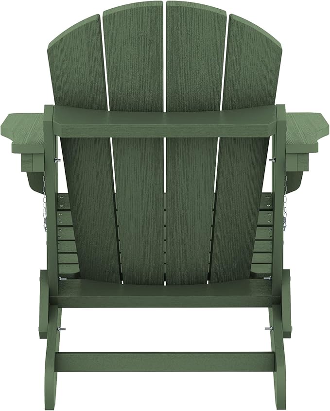 SERWALL Foldable Adirondack Chair Set of 2 for Patio Garden Outdoors Fire Pit Chairs-Avocadogreen