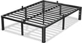 VIPSHOW 12 Inch Full Size Bed Frame, 3500Lbs Heavy Duty Metal Platform with Round Corner Legs Mattress Slide Stopper, Steel Slat Support No Box Spring Needed, Noise Free, Non-Slip, Easy Assembly