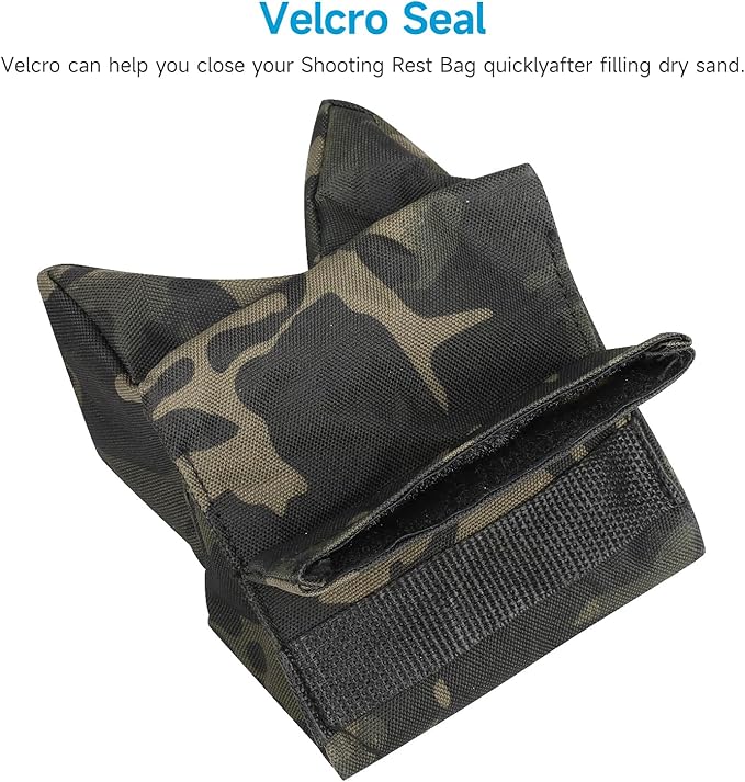 Twod Outdoor Shooting Rest Bags - Target Sports Bench Rest with Front & Rear Support SandBag Stand Holders for Gun Rifle Shooting Hunting Photography - Unfilled