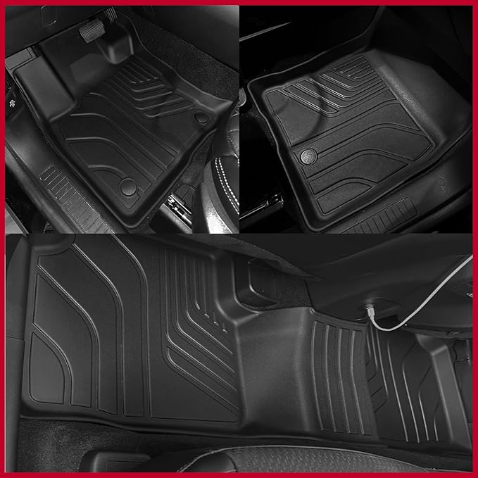 All Weather Floor Mats for 2018-2024 Chevy Equinox/GMC Terrain Trunk Mat Cargo Mat Back Seat Cover Protector for Chevrolet Equinox Accessories (Floor Liner+Trunk Mat+Backrest Mats)
