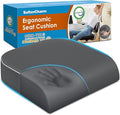 Seat Cushion, Memory Foam Office Chair Cushions for Long Sitting Hours, Chair Pad for Sciatica, Coccyx, Tailbone, Hip Pain & Pressure Relief, Office, Home, Car Seats, Airplane, Gray/Large