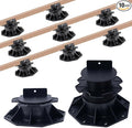10 Pack Adjustable Plastic Pedestal Paver,Floor Slate Support Floor Lift,Deck Support Floor Raising,Deck Foundation Base Support,Adjustment Raising from 2-3/8" to 5-1/2"