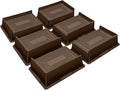 ANNKUT Bed Risers 2 Inch Heavy Duty,Oversized Couch Risers, Extra Wide Furniture Risers for Sofa Table Desk Headboard Chair Lifting,Rectangle Risering Blocks Support 6000 lbs(6 Pack Brown)