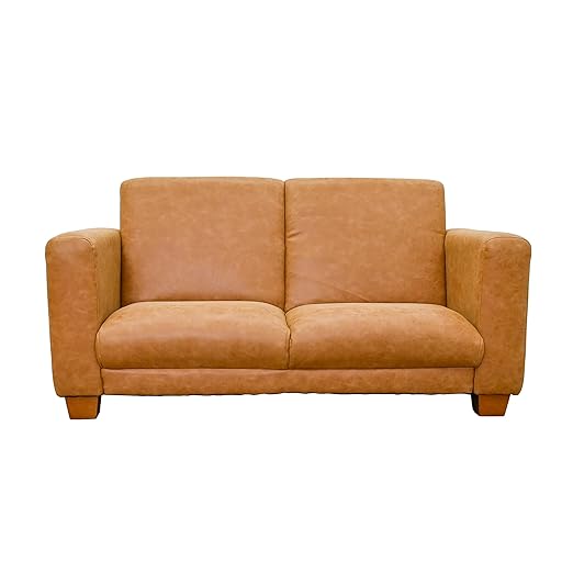 Children's Factory As We Grow Modern Kids Sofa - Flexible Classroom Seating for Elementary Education, Adjustable Educational Furniture for Daycare and Preschool, Faux Distressed Leather Brown