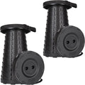 2-Pack Collapsible Stool, 400lbs Max Weight, Lightweight But Sturdy, Portable Retractable Folding Telescoping Foldable Camping Stool for Adults Outdoor Fishing Hiking BBQ (2, Black)