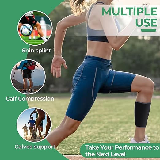 NeoTech Care Calf Compression Sleeve for Calves Support or Shin Splint (Black Color, Size L, 1 Unit)