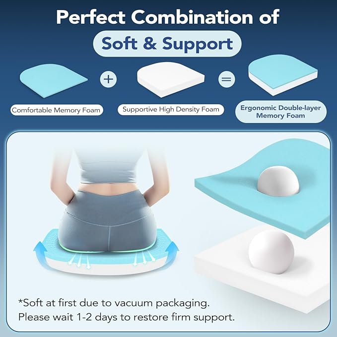 Chair Cushions for Dining Chairs, Non Slip Chair Pads with Ties and Washable Covers, Memory Foam Kitchen Chair Cushions Set of 4, 16"X16"X2.5", Dark Gray