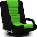 ACIPENSER Swivel Gaming Chair Multipurpose Floor Gaming Chair for Playing Video Games, TV, Reading w/Armrest Lumbar Support & 6 Adjustable Postion Backrest for Adults & Kids,Green