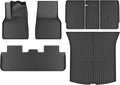 KARPAL Floor Mats for Tesla Model Y Juniper 2025 2026 5-Seat (Not Fit 7 Seats), All Weather TPE Floor Liners Front & Rear Trunk Cargo Liners Backrest Mats, Model Y Juniper Accessories 7PCS