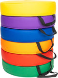Schooled Cushioned Floor Seats - Set of 6 Round Spot Markers for Early Childhood Floor Time - Flexible Seating