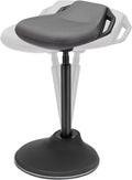 SONGMICS Standing Desk Chair, Adjustable Ergonomic Wobble Stool, 23.6-33.3 Inches Drafting Chair, Swivel Sitting Balance Stool, Fabric Upholstery, Anti-Slip Bottom Pad, Slate Gray UOSC02GY