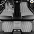 TAHALICustom Colors Car Floor Mats Black Pink for 99.9% Sedan SUV Sports， All-Weather Liners Car Floor mat，Luxury Leather Automotive Floor Mats (Grey Floor mats,3D Floor Mats)