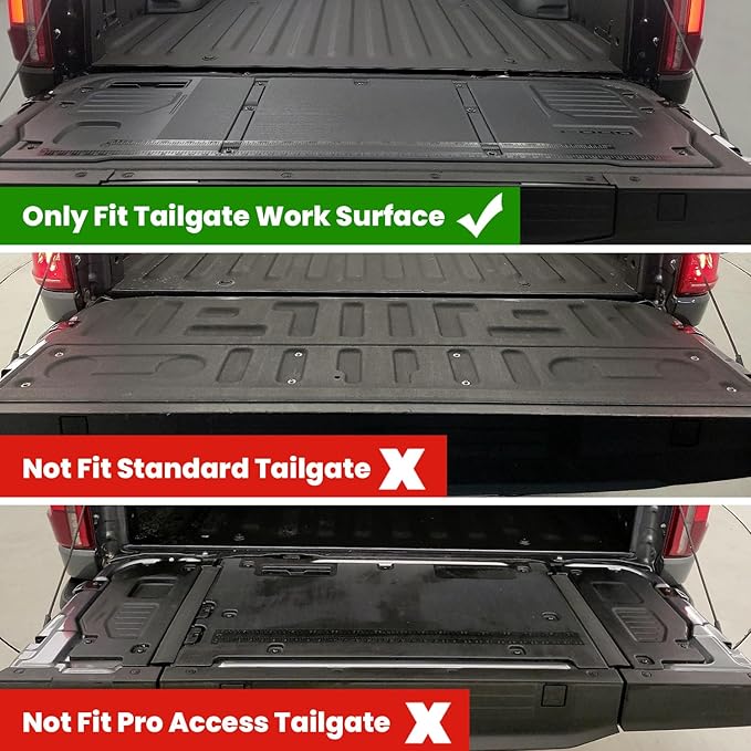 LASFIT Tailgate Mat for Ford F-150 2026 2025 2024 2023 2022 2021(Work Surface Only) Truck Tailgate Liner All Weather Protector Durable TPE Tailgate Cover-Easy to Clean