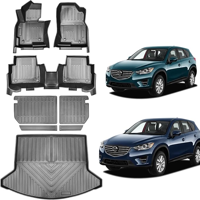 Compatible for 2013-2016 Mazda CX5 Floor Mats Full Set CX-5 All Weather Floor Mats for 2013-2016 CX5 Accessories