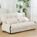 MAXYOYO Adjustable Floor Sofa Couch, Multi-Functional Bean Bag Bed, Foldable Lazy Sofa Sleeper Bed, Versatile Floor Seating for Living Room, Beige, Double