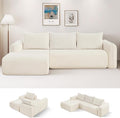 UMBFUN 103" Cloud Sectional Couch for Living Room, Boneless Couch with L-Shape Chaise, Modular Sectional Sofa with Deep Seat, Oversized Modular Sofa for Bedroom, No Assembly Required, Corduroy