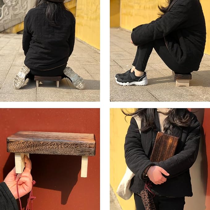 Stillgrain Foldable and Portable Meditation Bench - Seiza Stool, Suitable for Mindfulness Practice, Prayer, Yoga and Travel. Multiple uses: Step Stool, Decorative Shelf, Lightweight, eco-Friendly