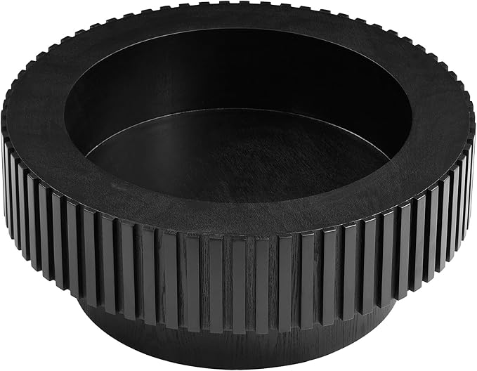 31.49'' Nesting Round Wood Coffee Table with Storage for Apartment, Modern Living Room Coffee Table with Sturdy Pedestal (Black, Ø31.49 x 13.77 with Storage)