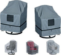 GimaiOurun Outdoor Swivel Lounge Chair Cover 2 Pack, Waterproof Heavy Duty Outdoor Outdoor Lawn Patio Furniture Rocking Chair Cover, (29 W x 31 D x 38.5 H inches), Gray