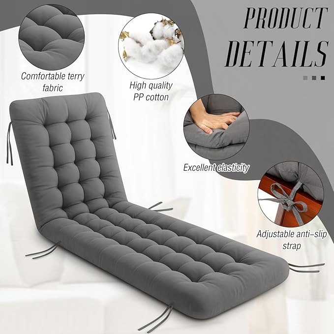 Vercraft Long Floor Cushion Large Floor Cushion with Brushed Cotton 74.8 x 27.5 x 3.15 in Jumbo Lounger Pillow for Outdoor Indoor Bay Window Meditation Yoga Reading Sleeping (Dark Gray)