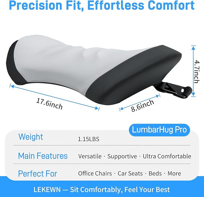 Lumbar Support Pillow for Office Chair - Lumbar Pillow for Car - Ergonomic Lumbar Support Pillow for Car Back Support Cushion