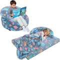COMAX Bean Bag Chair for Kids, Dinosaur Convertible Toddler Beanbag Bed, Children Bean Chair Stuffed to Floor Mattress with Filler, Ocean Life