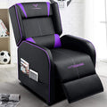 VITESSE Gaming Recliner Chair Racing Style Single PU Leather Sofa Modern Living Room Recliners Ergonomic Comfortable Home Theater Seating, Purple
