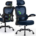 AreShark Office Chair Ergonomic Desk Chairs with Adjustable Lumbar Support& Headrest Hanger, High Back Breathable Mesh Chair with Wheels, Rolling Swivel Comfy Task Computer Chair for Home Work Gaming