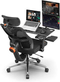 Newtral Ergonomic Office Chair, High Back Desk Chair with Footrest, Auto-Following Lumbar Support & Headrest, 4D Armrest, Adjustable Seat Depth and Height
