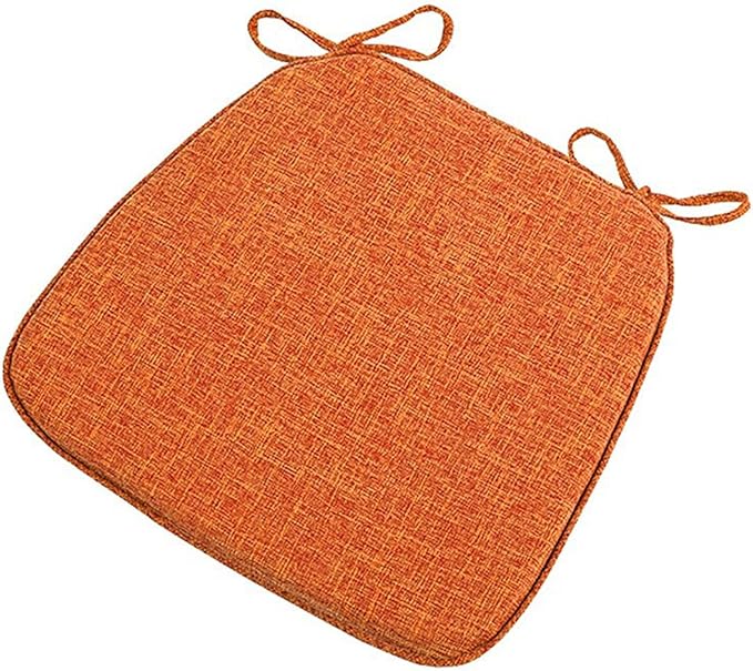 Chair Pads with Ties 18x17, Memory Foam Kitchen Chair Cushions with Ties 18 Inch, Non Slip Chair Pads for Dining Chairs Set of 2 4 6, Seat Cushions Covers Washable and Removable with Zipper,A,1