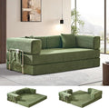 multi-functionalcorduroy sofa bed, crafted from corduroy fabric, is ideal for apartments and living rooms. sleeper sofa couch folding futon or foldable floor convertible floor studio (green, 80.15") | Multi-functional