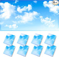 8 Pcs Fluorescent Light Covers - 4 x 2 Feet Covers for Ceiling Lights, Magnetic Light Filters for Classroom, Office, Hospitals, Home