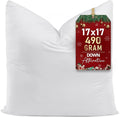 Utopia Bedding Throw Pillows (Set of 1, White) – 17 x 17 Inches Down Alternative Pillows for Bed, Sofa, and Couch - Fluffy Decorative Stuffer Pillow for Indoors & Outdoors