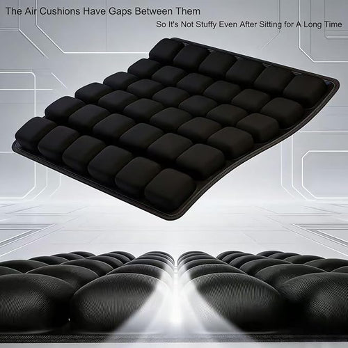 3D Air Cushion, A Pressure-reducing and Shock-Absorbing Seat Cushion, Suitable for Office Chairs, Car Seats, Wheelchairs, Helps Relieve Tailbone Pain and Prevent Hemorrhoids (Black, 36airbag)