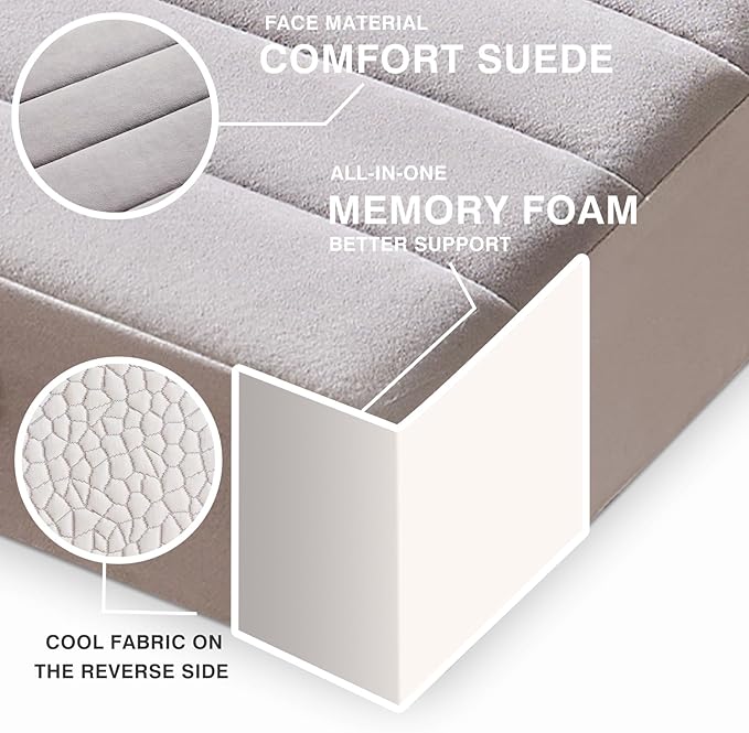 OMDZSWXQY 22 inch Floor Pillow for Adults and Kids - Meditation Cushions and Yoga Cushion for Floor Sitting - Ideal for Living Room and Outdoor Use - Machine Washable (Light Gray)
