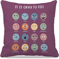 Nogrit Counseling Office Must Haves Pillow Cover, Calming Corner, Mental Health Pillowcase Decor for Home Kids,Mental Health Counselor Gifts, Calming Corner Pillow Covers 18x18 Dark Purple