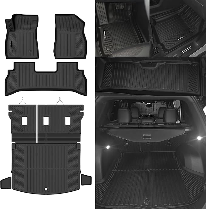 Naibeve Floor Mats for 2021-2025 2026 Chevrolet Trailblazer (Only Fit FWD) - All Weather Custom Fit for Trailblazer Floor Mats Trunk Mat with Backrest Mats (Only Fit Cargo in Upper Deck Position)