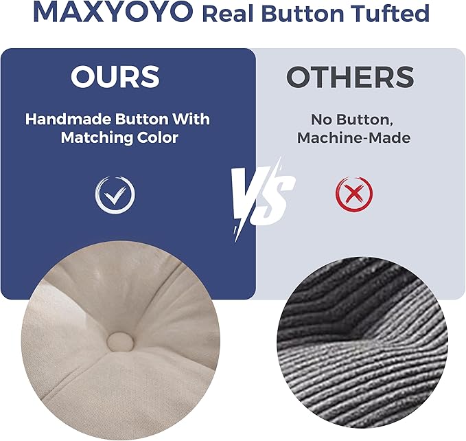 MAXYOYO Boneless Sofa Couch, Loveseat Sofa for Small Space, Tufted 3-Seater Floor Couch Bean Bag Chair for Living Room Bedroom Apartment, Sofa in a Box, No Assembly Needed, Grey