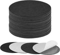 30-Pack Lamp Base Felt, 6 Inch Dia. 2mm Thick Self Adhesive Round Fabric Felt Pads for Lamp/Furniture/DIY, Non-Slip Fiber Backed Patch Circles with Adhesive Backing [Black]