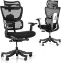 Motostuhl S3P Ergonomic Office Chair with High-Density Foam Seat & VTS Sliding Backrest - High Back Desk Chair with 150° Recline, 3D Cantilever Headrest, Adaptive Lumbar Support for Home Office
