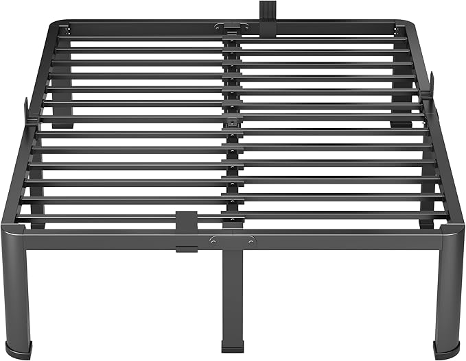 VIPSHOW 16 Inch King Heavy Duty 3500 lbs Bed Frame with Round-Corner Legs & Anti-Squeak Design – Quick Assembly Metal Platform, No Box Spring Needed
