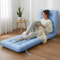 Vercraft Long Floor Cushion Large Floor Cushion with Brushed Cotton 74.8 x 27.5 x 3.15 in Jumbo Lounger Pillow for Outdoor Indoor Bay Window Meditation Yoga Reading Sleeping (Light Blue)