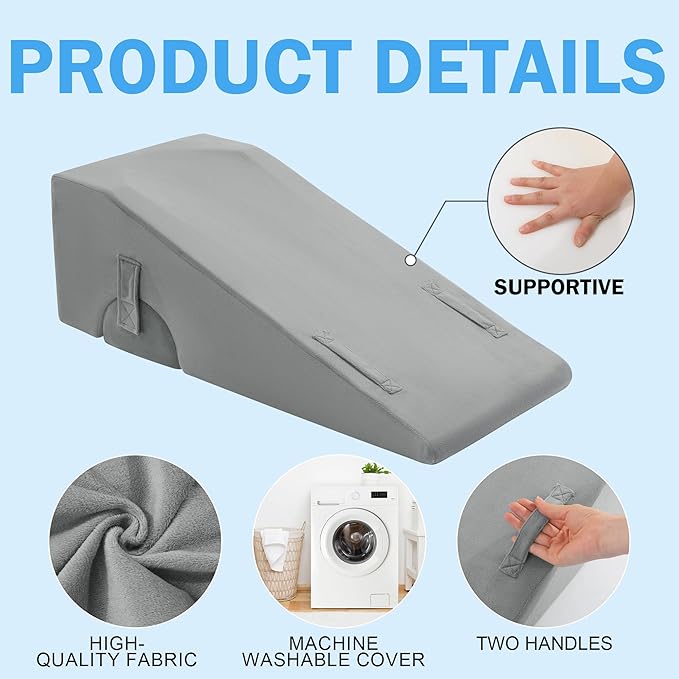 ROYALAY Knee Replacement Pillow, Leg Pillow for Knee Surgery Recovery with Different Height, Leg Surgery Recovery Equipment for Hip Foot Ankle, Single