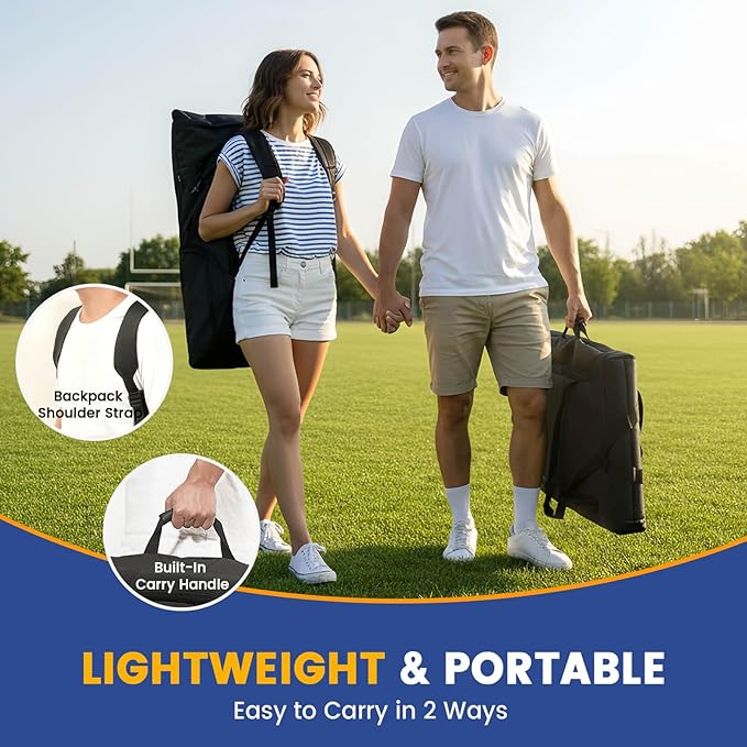 Sheenive Stadium Seat with Back Support Padded Bleacher Chairs with Back and Cushion, Portable Folding Bleacher Seat with Armrest, 6 Reclining Positions, Large Stadium Seat with Cup Holders & Pockets