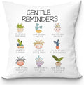 uinwk Mental Health Pillow Covers 18x18,Positive Affirmations Pillows,Therapy Office Pillow Covers,Gentle Reminders Plant Feelings Throw Pillow Case,Gifts for Teens Women Girls