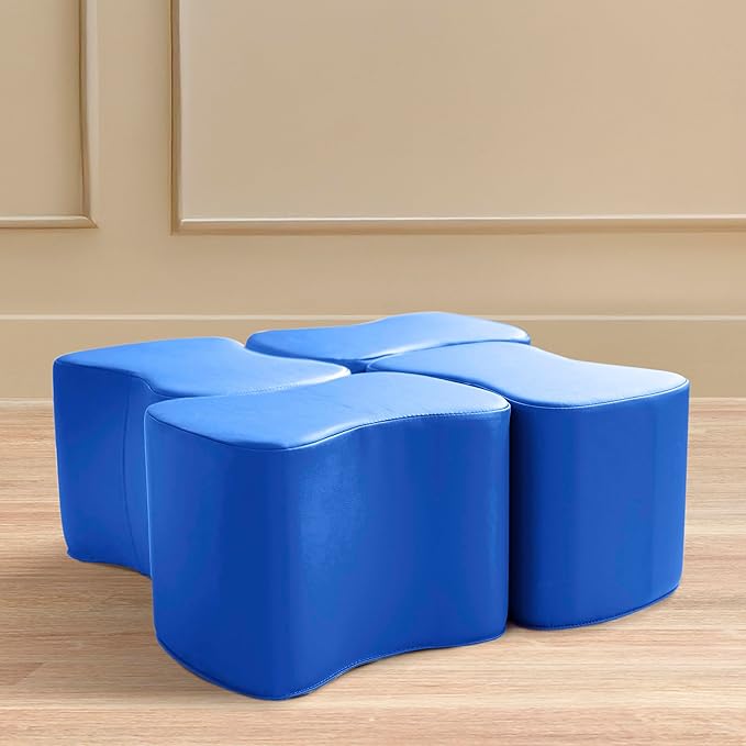 Back2School Express Butterfly Stools, Flexible Seating, Blue, 2-Pack